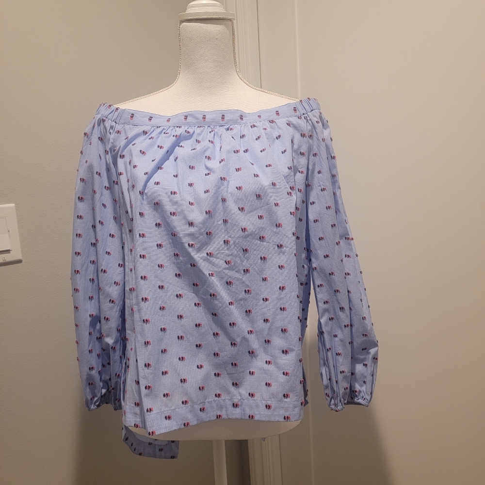BCBG MAXAZRIA DANIELA OFF SHOULDER BLOUSE